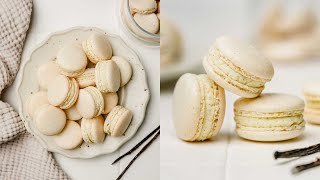 Macarons Vanille et ganache montée vanille  Recette Facile  Sweetly Cakes [upl. by Kraska611]