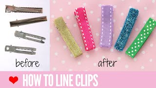 DIY Hair accessories  How to line an alligator clip  How to make hair clips [upl. by O'Meara]