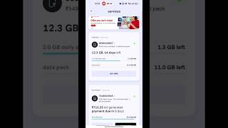 how to check Airtel Data  Airtel ka data kaise  Airtel thanks app mein data check shorts [upl. by Atiuqaj]