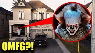 Drone Catches CLOWN BREAKING INTO MY House it was PENNYWISE the Killer Clown [upl. by Hagi]