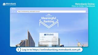 How to order a checkbook with Metrobank Online [upl. by Ainniz111]