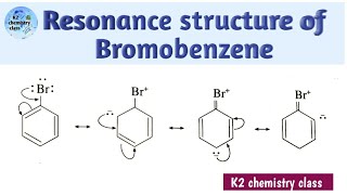 resonance structures of bromobenzenebromobenzene resonanceresonating structures of bromobenzene [upl. by Acemat]