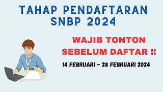 Tutorial Pendaftaran SNBP 2024 snbp2024 snpmb2024 [upl. by Rapsac762]