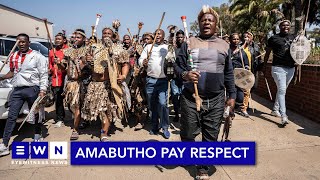 “Wathint’ uShenge udakwe yini’ Amabutho pay their respects to Buthelezi [upl. by Anivlek]