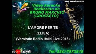 KARAOKE LAMORE PER TE CON CORI DEMO Versione Radio Italia Live  ELISA [upl. by Ona]