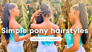 How to do slick high ponytail on Natural Hair for everyday use [upl. by Franciska]