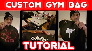 Custom gym bag heat transfer vinyl tutorial [upl. by Anilat]