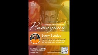 Sunday Class  Topic  Teachings and Pastimes from Ramayana  Day 7 [upl. by Keslie]