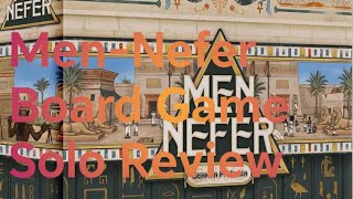 MenNefer Board Game Solo Review [upl. by Aneba680]