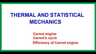 Carnot engine Carnots cycle and efficiency of Carnot engine [upl. by Niowtna]