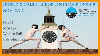 CADET EUROPEAN CHAMPIONSHIP  Men Epee Women Foil Finals [upl. by Inaj]