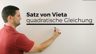 Satz von Vieta quadratische Gleichung lösen Nullstellen bestimmen  Mathe by Daniel Jung [upl. by Osmond]