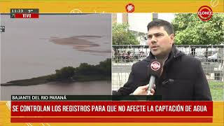 Bajante del río Paraná Se controlan los registros para que no afecte la captación de agua 230824 [upl. by Rosenstein]