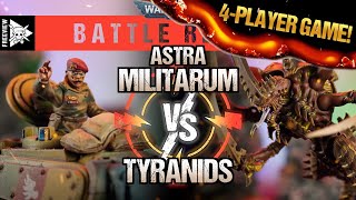 Astra Militarum vs Tyranids 4000pts Multiplayer  Warhammer 40000 Battle Report [upl. by Theresita373]