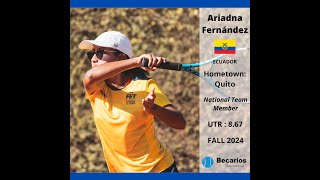 Ariadna Fernandez Tennis Player Fall 2024  National Team Member UTR 864 [upl. by Elvina52]