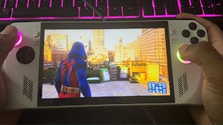 ASUS Rog Ally  Spiderman 2 Gameplay  Remote play Runs Very Well [upl. by Legnaesoj]