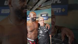 Charles Oliveira meets Jon Jones after UFC309 [upl. by Yerdua]