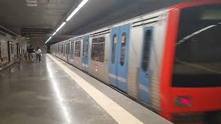 Lisbon Metro departing Baixa Chiado Station on 110524 [upl. by Sachs]