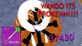 WANDO ITS BROKEN Rework Wando PVP Showcase  Blox Fruit Winter Update [upl. by Pacorro]