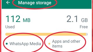 WhatsApp manage storage settings [upl. by Suiratnod271]