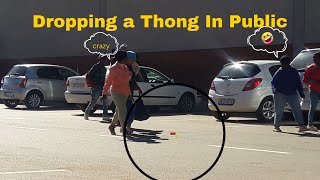 Dropping a thong in public prank  Kasi Edition prank viralvideo viralshorts subscribe tiktok [upl. by Galliett973]