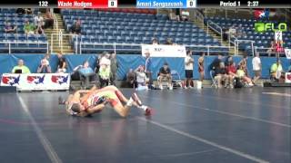 Junior 132  Wade Hodges Ohio vs Amari Sengsavanh Oregon [upl. by Letnwahs]