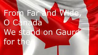 O Canada 🇨🇦  Lyric Video for Canada Day l Canada anthem lyrics [upl. by Jenkins624]