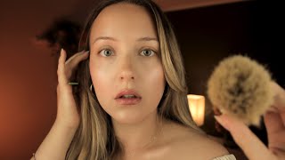 ASMR Gentle Face Adjusting Face Brushing Stop Start Face Touching Concerned Examining [upl. by Edylc]