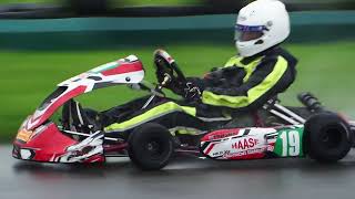 hooton park karting Tommy Austin running in Modus Motorsport prepared rotax max Haase kart [upl. by Aicnerolf]