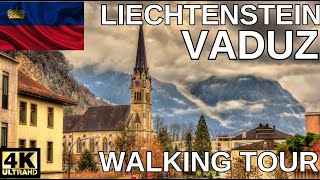 Vaduz Liechtenstein 4KUHD  Walking Tour of a big city in a small country  With Subtitles [upl. by Inol708]