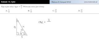 Zadanie 14  Matura próbna 21112012 [upl. by Griffy24]