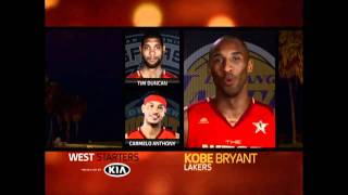 Kobe Bryant Introduces the West Starters [upl. by Annorah]