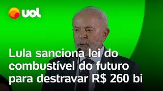 Lula sanciona lei de combustíveis do futuro e afirma que nenhum país pode competir com o Brasil [upl. by Milewski]