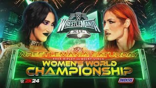 Rhea Ripley vs Becky Lynch WrestleMania 40 Full Match [upl. by Janey]