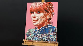 Painting Taylor Swift in Pop Art [upl. by Malchy]