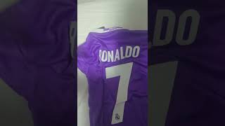 SoccerJerseyParadise Real Madrid Cristiano Ronaldo Retrò 20162017 Away Jersey Unboxing Review [upl. by Babbette147]