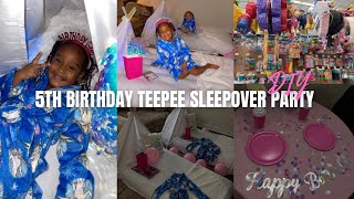 AFFORDABLE DIY TEEPEE SLEEPOVER BIRTHDAY PARTY  DOLLARTREE FIVE BELOW WALMART amp MORE [upl. by Jehanna]