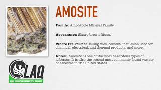 Asbestos Glossary  Amosite [upl. by Lleryt]