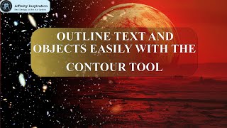 Outline Text Quickly and Easily in Affinity Designer V2 On iPad Using The Contour Tool [upl. by Enyaj]