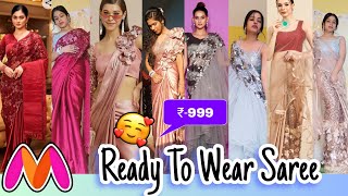 ₹999😱Ready To Wear Saree HaulMyntra Saree HaulFarewell Saree HaulGirlish SareeTikhi Imli Saree [upl. by Sucramat]