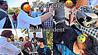 LIVE CRASH😭💔 ROAD RAGE WITH BIKER 1st BIKE Accident😢BIKER INJURED [upl. by Carper491]