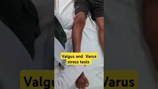 Valgus stress tests are used to diagnose injuries MCL Varus stress tests for damage LCL [upl. by Takeo]