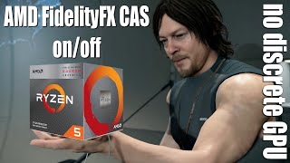 Death Stranding PC with no graphics card FidelityFX CAS onoff comparison [upl. by Nilorac]