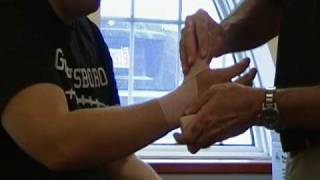 How To Wrap An Elastic Bandage Thumb Sprain [upl. by Vidovic]