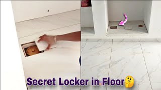 Make Floor Tile Under Safety Locker PradipBhadliya5 🔨 Hidden locker ideas for home [upl. by Hildagarde]