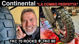 Gomme Moto TKC70 ROCKS  TKC80 Continental  La nostra COMBO PERFETTA [upl. by Euqcaj]