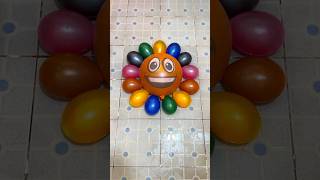 ASMR Beautiful Various Water Colors  Orange Smiling Balloon amp Rainbow Mini Balloons Popping Reverse [upl. by Alios]