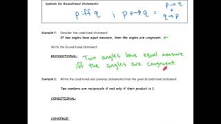 Geometry Notes  21B Biconditional Statements [upl. by Inalan]