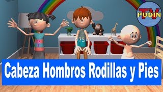 Cabeza Hombros Rodillas y Pies  Canciones infantiles 3D [upl. by Aesoh158]