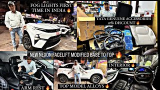 TATA NEXON FACELIFT 2023 MODIFIED BASE TO TOP ✅ TATA NEXON ACCESSORIES ✅12 DISCOUNT ✅ [upl. by Kwabena745]